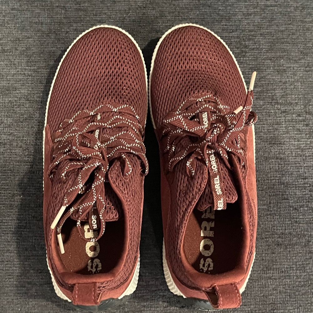 Sorel Women's Athletic Shoes in Burgundy and Cream - Picture 5 of 5